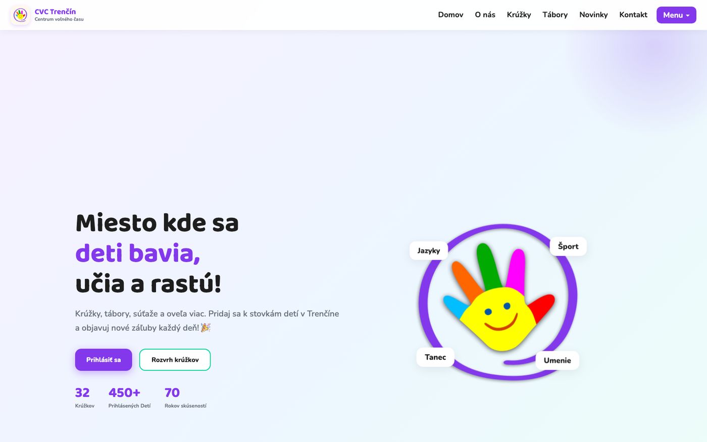 CVčko, systém pre centrum voľného času